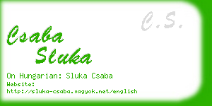 csaba sluka business card